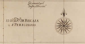 Robert
Dudley-ren 1647ko
mapa bateko legenda,
Del'Arcano del Mare obrarakoa.