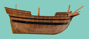Sixteenth-century merchant ship. The cargo capacity was increased
to satisfy the commercial needs of the long transatlantic voyage.