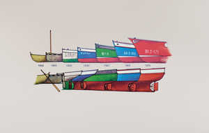 Development of the bow and stern of the fishing vessels. The
change in the boat’s profile is associated with an increase in engine
power, as vessels were adapted to local sea conditions.