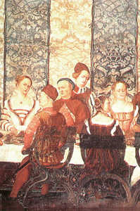 Renaissance courtesan banquet.