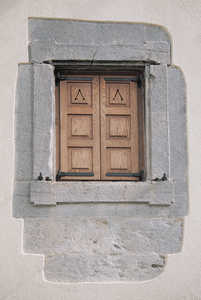 145.	Window from Alkiza with Baroque moldings (18th century).