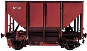 100. Un wagon-trmie pour le transport de minraux. 