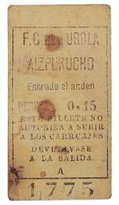 61. A ticket for the Urola Railway.