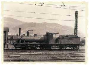 82. Une locomotive  vapeur au cours d'une manoeuvre  Pasajes. 