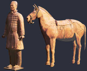 121. Terre cuite du tombeau de Qin Shihuangdi, en Xi'an (Chine),  210 avant notre re.© 