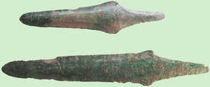 41. Copper-tongued daggers from the Urtao II cave (Oati).© Aranzadi Zientzia Elkarteko Gordailu Zentroa