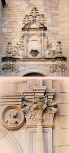 107. Medallions with busts and branching pinnacles on the side doorway at Eibar.© Jonathan Bernal
