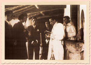 21. The sacrament of marriage was still being held in the doorway of the church or 